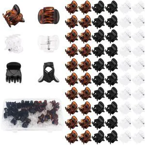 Atoden Mini Hair Clips Small Hair Claw Clips with Box 60Pcs Cute Tiny Jaw Clips for Thin Fine Hair Bangs Barrettes Decorative Hair Accessories for Women Girls (Clear White, Black, Tortoiseshell) Atoden Mini Hair Clips Small Hair Claw Clips with Box 60Pcs Cute Tiny Jaw Clips for Thin Fine Hair Bangs Barrettes Decorative Hair Accessories for Women Girls (Clear White, Black, Tortoiseshell)
