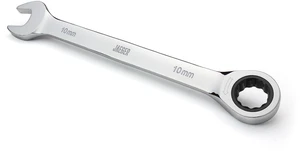 Jaeger 10 mm TIGHTSPOT Ratchet Wrench with Precision Movement and Hardened, Polished Steel for Projects with Metric Tight Spaces Jaeger 10 mm TIGHTSPOT Ratchet Wrench with Precision Movement and Hardened, Polished Steel for Projects with Metric Tight Spaces
