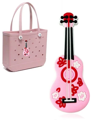 A&H Zier Bag Accessories Silicone Charm for Bogg Bag Fade-Resistant 0.5cm Thick Compatible With Most Bogg Bag (Guitar) A&H Zier Bag Accessories Silicone Charm for Bogg Bag Fade-Resistant 0.5cm Thick Compatible With Most Bogg Bag (Guitar)