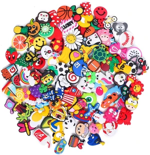 TANSWEET 30,50,100,125 pcs PVC Random Different Shape Shoe Charms for Shoe Decoration TANSWEET 30,50,100,125 pcs PVC Random Different Shape Shoe Charms for Shoe Decoration