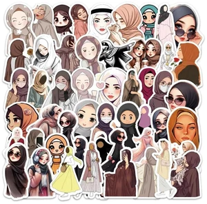 54Pcs Muslim Hijab Girl Stickers Islamic Women Waterproof Vinyl Decals | Peel and Stick waterproof sun-proof removable Reusable for Water Bottles Laptop Mobile Phone Skateboard Guitar Decoration 54Pcs Muslim Hijab Girl Stickers Islamic Women Waterproof Vinyl Decals | Peel and Stick waterproof sun-proof removable Reusable for Water Bottles Laptop Mobile Phone Skateboard Guitar Decoration