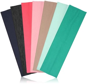 DiyJibb Headbands for Women, Stretchy Non Slip Soft Cotton Cloth Hair Bands for Sports, Workout, Yoga and Running, 7pcs DiyJibb Headbands for Women, Stretchy Non Slip Soft Cotton Cloth Hair Bands for Sports, Workout, Yoga and Running, 7pcs