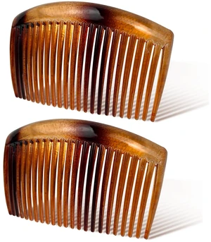 2-Piece Tortoiseshell Curved Side Comb Set, 3.23 Inch Strong Hold Comb for All Hair Type, Ideal for Bun and Chignon Styling, Elegant Hair Accessories for Women 2-Piece Tortoiseshell Curved Side Comb Set, 3.23 Inch Strong Hold Comb for All Hair Type, Ideal for Bun and Chignon Styling, Elegant Hair Accessories for Women