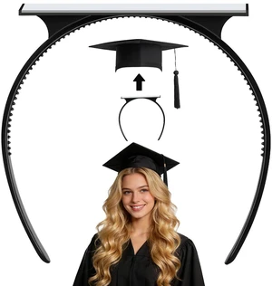 Pirekul Graduation Cap Headband Insert, Grad Cap Headband Holder - Secures Your Graduation Caps & Keeps Hairstyle, Hat Accessories for Graduates, Students, Women Pirekul Graduation Cap Headband Insert, Grad Cap Headband Holder - Secures Your Graduation Caps & Keeps Hairstyle, Hat Accessories for Graduates, Students, Women
