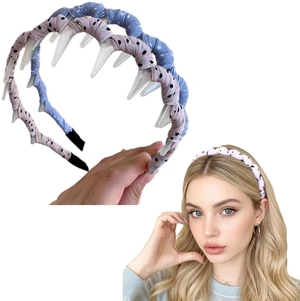 LUKLUKTAISUN 2026 U Shape Fashion Comb Headband, High Cranium Hair Comb for Women, Reversible Korean Hair Bands for Women,Polka dots Headband Gifts for Teen Girls(2PCS,Pink+Blue) LUKLUKTAISUN 2026 U Shape Fashion Comb Headband, High Cranium Hair Comb for Women, Reversible Korean Hair Bands for Women,Polka dots Headband Gifts for Teen Girls(2PCS,Pink+Blue)
