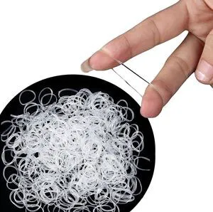 Cosy Companions 100x Clear Hair Elastics, Clear Rubber Bands For Hair Ties For Thin Hair, Mini, Plastic Cosy Companions 100x Clear Hair Elastics, Clear Rubber Bands For Hair Ties For Thin Hair, Mini, Plastic