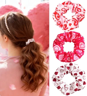 Kxepoc 3PCS Valentine's Day Hair Tie for Women Hair Decor 3.93 Inch | Heart Lips Small Hair Ties Non Slip Elastics Ponytail Holder Hair Bands Parties Scrunchies Kxepoc 3PCS Valentine's Day Hair Tie for Women Hair Decor 3.93 Inch | Heart Lips Small Hair Ties Non Slip Elastics Ponytail Holder Hair Bands Parties Scrunchies