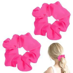 Hot Pink Scrunchie 2PCS Neon Scrunchie 80s Hair Accessories for Women Girl Solid Colors Elastic Hair Ponytail Holder for Party Outfits Workout Costumes and Ponytail Styling (Pink) Hot Pink Scrunchie 2PCS Neon Scrunchie 80s Hair Accessories for Women Girl Solid Colors Elastic Hair Ponytail Holder for Party Outfits Workout Costumes and Ponytail Styling (Pink)