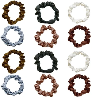 12 Pieces Silk Satin Scrunchies Skinny Hair Ties for Women, Girls Ponytail Holder - Small Elastic Soft Hair Ropes for Thin, Thick and Curly Hair (Colorful) 12 Pieces Silk Satin Scrunchies Skinny Hair Ties for Women, Girls Ponytail Holder - Small Elastic Soft Hair Ropes for Thin, Thick and Curly Hair (Colorful)