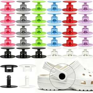 Fvitypap 32 Sets Multi-color Replacement Rivets for Crocs Shoes Repair Parts Fvitypap 32 Sets Multi-color Replacement Rivets for Crocs Shoes Repair Parts