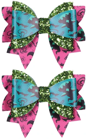 2pc Witch Hair Accessories for Women Girls,3.5" Glitter Pink Green Merch Hair Bows Clip Alligator Pins for Movie Fans Kids Halloween Costume Decorations Birthday Favors Gift 2pc Witch Hair Accessories for Women Girls,3.5" Glitter Pink Green Merch Hair Bows Clip Alligator Pins for Movie Fans Kids Halloween Costume Decorations Birthday Favors Gift