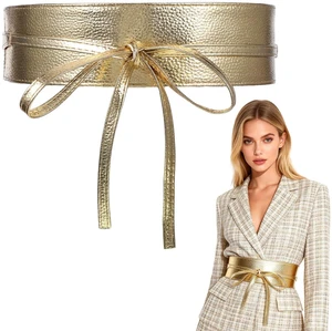 Ezymivs Women Obi Waist Belt, Faux Leather Wide Wrap Around Bowknot Belt Fashion Wrap Around Obi Belts for Dress Jumpsuit Ezymivs Women Obi Waist Belt, Faux Leather Wide Wrap Around Bowknot Belt Fashion Wrap Around Obi Belts for Dress Jumpsuit
