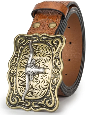 Women-Western-Cowboy-Leather-Belts Turquoise Oval Buckle Embossed Belts Women-Western-Cowboy-Leather-Belts Turquoise Oval Buckle Embossed Belts