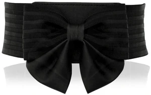 YALEMEI Women's Cute Bow Wide Elastic Waist Belt - Adorable Accessory Dress, Black, Medium YALEMEI Women's Cute Bow Wide Elastic Waist Belt - Adorable Accessory Dress, Black, Medium