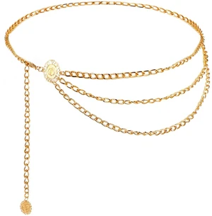 Multilayer Metal Waist Chain Belt for Women, Fashion Adjustable Gold Belts for Woman Body Belly Chain for Women Dress Jeans Trousers Western Accessories for Female Gift for Friends Lover Multilayer Metal Waist Chain Belt for Women, Fashion Adjustable Gold Belts for Woman Body Belly Chain for Women Dress Jeans Trousers Western Accessories for Female Gift for Friends Lover