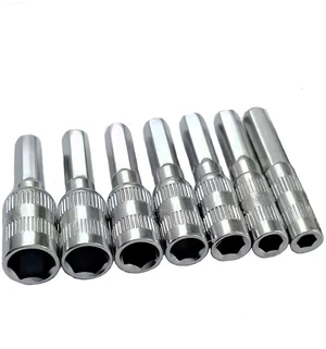 H4 Shank Metric Hex Socket Adapter Set, 2.5mm 3mm 3.5mm 4mm 4.5mm 5mm 5.5mm 6 Points Hex Socket with 4mm Hex Shank (1) H4 Shank Metric Hex Socket Adapter Set, 2.5mm 3mm 3.5mm 4mm 4.5mm 5mm 5.5mm 6 Points Hex Socket with 4mm Hex Shank (1)