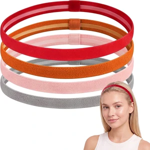 Sumind Thick Non-Slip Elastic Sport Headbands, Elastic Silicone Grip Exercise Hair and Sweatbands for Yoga (Brown Tones,4 Pieces) Sumind Thick Non-Slip Elastic Sport Headbands, Elastic Silicone Grip Exercise Hair and Sweatbands for Yoga (Brown Tones,4 Pieces)