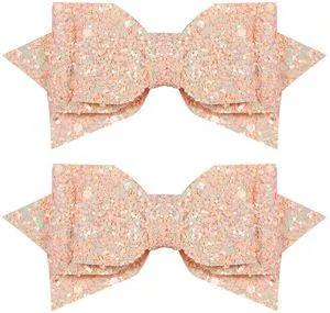 4 inch Glitter Light Pink Hair Bows Clips Sparkling Sequin Cheer Barrettes Alligator Hairpins for Toddler Teens School Girls Children Women Xmas Valentines Birthday Gift 4 inch Glitter Light Pink Hair Bows Clips Sparkling Sequin Cheer Barrettes Alligator Hairpins for Toddler Teens School Girls Children Women Xmas Valentines Birthday Gift