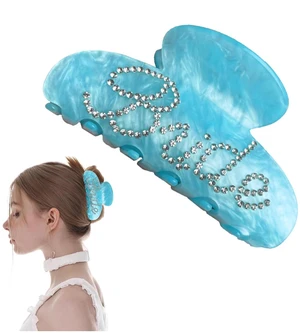 Bride Claw Hair Clip, Bride White Acrylic Hair Clips with Rhinestone Logo, Bachelorette Party Wedding Birthday Banana Barrettes Hair Decorations for Girl, Trendy Bridal Claws (Blue) Bride Claw Hair Clip, Bride White Acrylic Hair Clips with Rhinestone Logo, Bachelorette Party Wedding Birthday Banana Barrettes Hair Decorations for Girl, Trendy Bridal Claws (Blue)