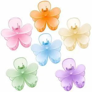 6 Pcs Flower Hair Claw Clips for Women, Ice Cream Color Large Claw Clips with Strong Hold Non Slip, Cute Hair Accessories for Thick Thin Curly Hair (Ice Cream) 6 Pcs Flower Hair Claw Clips for Women, Ice Cream Color Large Claw Clips with Strong Hold Non Slip, Cute Hair Accessories for Thick Thin Curly Hair (Ice Cream)