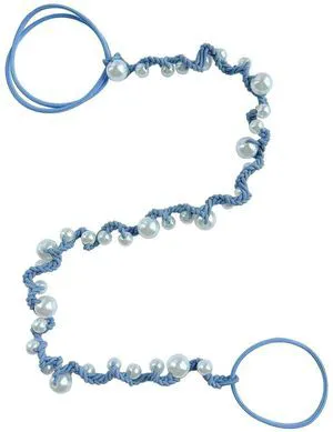 Hair Ties for Women No Hook, 25" Hand Braided Pearl Ponytail Holders Soft Pony Tail Wrap for Sports,Workouts,Daily Use,Swim,Beach, No-Damage Hair Accessories Hair Accessories (Steel Blue) Hair Ties for Women No Hook, 25" Hand Braided Pearl Ponytail Holders Soft Pony Tail Wrap for Sports,Workouts,Daily Use,Swim,Beach, No-Damage Hair Accessories Hair Accessories (Steel Blue)