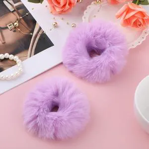Lusofie 2Pcs Purple Pompom Hair Tie Furry Faux Rabbit Fur Fuzzy Scrunchies Purple Fuzzy Hair Ties Baby Hair Ties Ponytail Holders Pom Hair Accessories for Girl Women Lusofie 2Pcs Purple Pompom Hair Tie Furry Faux Rabbit Fur Fuzzy Scrunchies Purple Fuzzy Hair Ties Baby Hair Ties Ponytail Holders Pom Hair Accessories for Girl Women