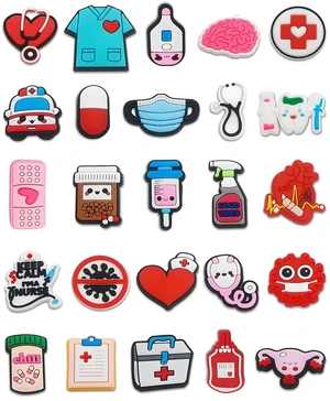 BOWNDY Medical Nurse Decoration Charms,Cute Charm Gift for Toddler Girls Kids Teens Women Adults,PVC Different Charms fit for Clog-Print Shoe Decoration BOWNDY Medical Nurse Decoration Charms,Cute Charm Gift for Toddler Girls Kids Teens Women Adults,PVC Different Charms fit for Clog-Print Shoe Decoration