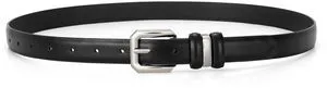 XZQTIVE Women Leather Belt for Jeans Pants Dresses Fashion Ladies Skinny Leather Belt with Silver Buckle,Black XZQTIVE Women Leather Belt for Jeans Pants Dresses Fashion Ladies Skinny Leather Belt with Silver Buckle,Black