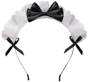 Jinshining Black Women Girls for Lolita Headband Lace Bow Hair Band Maid Anime Cosplay Headwear Ribbon Bowknot Cute Hair Band Party Hair Accessories Women's Fashion Headbands Maid's Headband Jinshining Black Women Girls for Lolita Headband Lace Bow Hair Band Maid Anime Cosplay Headwear Ribbon Bowknot Cute Hair Band Party Hair Accessories Women's Fashion Headbands Maid's Headband