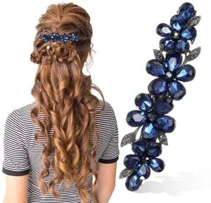 Shimmeroo Blue Flower Rhinestone Hair Clips Sparkly Crystal Bridal Hairclip | Fancy Rhinestone Hair Clips Clothespin Accessories for Women Bridal Wedding Bride Prom Flower Girls(1 Pcs) Shimmeroo Blue Flower Rhinestone Hair Clips Sparkly Crystal Bridal Hairclip | Fancy Rhinestone Hair Clips Clothespin Accessories for Women Bridal Wedding Bride Prom Flower Girls(1 Pcs)