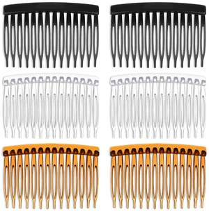 6 Pcs French Side Comb 14 Teeth, Hair Combs for Women Accessories, Vintage Decorative Hair Combs for Women Girls Bridal Wedding Veil Fine Hairs 6 Pcs French Side Comb 14 Teeth, Hair Combs for Women Accessories, Vintage Decorative Hair Combs for Women Girls Bridal Wedding Veil Fine Hairs