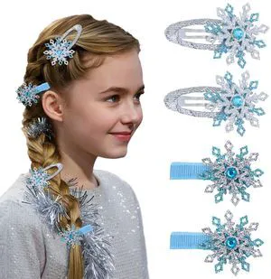 4Pcs Christmas Hair Clips Blue Silver Snowflake Hair Accessories with Rhinestone Glitter Winter Hair Barrette Christmas Hairpins Set for Women Xmas Holiday Hair Clips Clamps Decoration 4Pcs Christmas Hair Clips Blue Silver Snowflake Hair Accessories with Rhinestone Glitter Winter Hair Barrette Christmas Hairpins Set for Women Xmas Holiday Hair Clips Clamps Decoration
