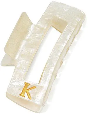 ACECHA 3.9" Gold Initial Claw Clip for Women Thick Hair, Strong Hold | square acrylic clip, lightweight & sparkly gift for momdaughter, sister, friend, ideal for daily wear wedding party, letter K ACECHA 3.9" Gold Initial Claw Clip for Women Thick Hair, Strong Hold | square acrylic clip, lightweight & sparkly gift for momdaughter, sister, friend, ideal for daily wear wedding party, letter K