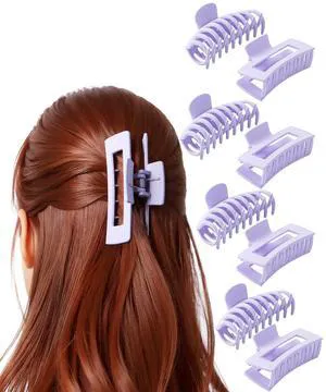 Ms. Pen- Large Hair Clips for Women, 4.3 Inch, 8 Pack, Purple | Strong Spring & Secure Grip Claw Clips, Durable Matte Plastic, Comfortable All-Day Hold, Ideal for All Hair Types Ms. Pen- Large Hair Clips for Women, 4.3 Inch, 8 Pack, Purple | Strong Spring & Secure Grip Claw Clips, Durable Matte Plastic, Comfortable All-Day Hold, Ideal for All Hair Types