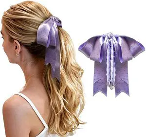 FidesAmor Banana Hair Clips for Women, Cute Satin Polka Dots Hair Bow, Hair Claw Clips Styling Accessories for Thick & Thin Hair (Purple) FidesAmor Banana Hair Clips for Women, Cute Satin Polka Dots Hair Bow, Hair Claw Clips Styling Accessories for Thick & Thin Hair (Purple)