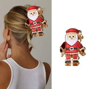 1Pcs Christmas Hair Clips for Women Metal Large Hair Claws Winter Christmas with Pearl Hair Accessories Xmas Cartoon Santa Claus Hair Barrettes Cute Decorative Holiday Party Gifts 1Pcs Christmas Hair Clips for Women Metal Large Hair Claws Winter Christmas with Pearl Hair Accessories Xmas Cartoon Santa Claus Hair Barrettes Cute Decorative Holiday Party Gifts