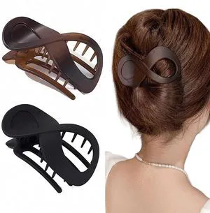 2PCS French Concord Flat Hair Clips for Women 3.4 Inch Claw Clips for Thick Hair Duckbill Hair Clips Hair Clups 2PCS French Concord Flat Hair Clips for Women 3.4 Inch Claw Clips for Thick Hair Duckbill Hair Clips Hair Clups