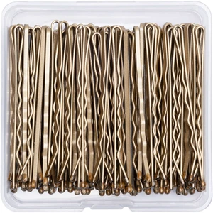 Bobby Pins for Women, Regular Size, Blonde Wavy Pins with Small Box | 100 Count, Secure Hold, Comfortable, Suitable for Blonde Light Brown Hair Bobby Pins for Women, Regular Size, Blonde Wavy Pins with Small Box | 100 Count, Secure Hold, Comfortable, Suitable for Blonde Light Brown Hair