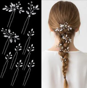 9 PCS Bride Wedding Hair Pins, Rhinstones Bride Hair Pins Bridal Crystal Hairs Accessories HairJewelry Wedding Silver HairPiece for Women Girls Brides Bridesmaids 9 PCS Bride Wedding Hair Pins, Rhinstones Bride Hair Pins Bridal Crystal Hairs Accessories HairJewelry Wedding Silver HairPiece for Women Girls Brides Bridesmaids