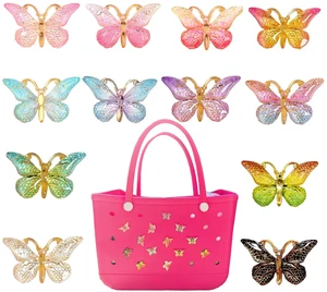 Kinearcharms 12PCS Charms for Bogg Bag, Bling Butterfly Beach Tote Bags Accessories Charm for Women Girls Kids Party Gifts, Decorations for Simply Southern Beach Totes Accessory Kinearcharms 12PCS Charms for Bogg Bag, Bling Butterfly Beach Tote Bags Accessories Charm for Women Girls Kids Party Gifts, Decorations for Simply Southern Beach Totes Accessory