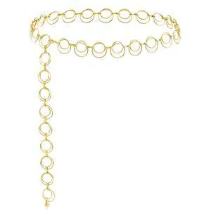 EVKILKJS Waist Chain Belt for Women Metal O-Ring Adjustable Fashion Body Belly Link Belt Chain for Jeans Dress EVKILKJS Waist Chain Belt for Women Metal O-Ring Adjustable Fashion Body Belly Link Belt Chain for Jeans Dress