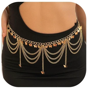 Heart Charm Body Chain Gold Waist Chain Belly Chain | Gold waist chain with layered heart charms for beach outfits festivals parties vacations and stylish body jewelry looks Heart Charm Body Chain Gold Waist Chain Belly Chain | Gold waist chain with layered heart charms for beach outfits festivals parties vacations and stylish body jewelry looks