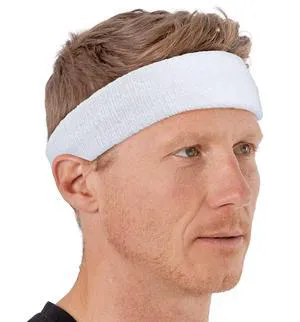 Tough Headwear Terry Cloth Headband - Sweat-Wicking Running Head Band - Basketball Accessories - Headband for Washing Face - White Tough Headwear Terry Cloth Headband - Sweat-Wicking Running Head Band - Basketball Accessories - Headband for Washing Face - White