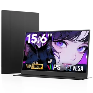 15.6" Portable Monitor with Smart Cover FHD 1080P Travel Monitor for Laptop Built-in Speaker& Stand, IPS USB-C&Mini HDMI Screen Extender for Laptop Mac PC Phone Xbox PS4/5 Switch with Stand Case 15.6" Portable Monitor with Smart Cover FHD 1080P Travel Monitor for Laptop Built-in Speaker& Stand, IPS USB-C&Mini HDMI Screen Extender for Laptop Mac PC Phone Xbox PS4/5 Switch with Stand Case