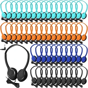 48 Pack Headphones for Classroom,Basic,Orange, Navy, Black, Blue Stereo Headsets with 3.5 Mm Plug, For Students School Library Online Learning, Lightweight Wired Bulk Classroom Use 48 Pack Headphones for Classroom,Basic,Orange, Navy, Black, Blue Stereo Headsets with 3.5 Mm Plug, For Students School Library Online Learning, Lightweight Wired Bulk Classroom Use
