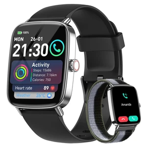 Smart Watches for Men/Women (2 Bands), 1.85" HD Smartwatch for Android iPhone Samsung, Bluetooth Calls, Heart Rate SpO2 Sleep Monitor, 120+ Sport Modes, IP68 Waterproof, 7-Day Battery Smart Watches for Men/Women (2 Bands), 1.85" HD Smartwatch for Android iPhone Samsung, Bluetooth Calls, Heart Rate SpO2 Sleep Monitor, 120+ Sport Modes, IP68 Waterproof, 7-Day Battery