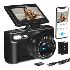 4K Digital Camera for Photography,64MP Vlogging Camera for YouTube(Black) 3" 180°Flip Screen, 18X Digital Zoom,WIFI,Autofocus Compact Camera with Flash,32GB TF Card & 2 Batteries 4K Digital Camera for Photography,64MP Vlogging Camera for YouTube(Black) 3" 180°Flip Screen, 18X Digital Zoom,WIFI,Autofocus Compact Camera with Flash,32GB TF Card & 2 Batteries