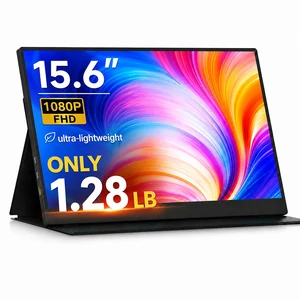 15.6" Portable Monitor, 1.28lb Ultra-Light 1080P FHD Laptop Screen Anti-Glare, Low Blue Light, 85% sRGB, USB-C, HDMI, Kickstand Case External Monitor for Laptop, MacBook, Switch, PS5, Xbox 15.6" Portable Monitor, 1.28lb Ultra-Light 1080P FHD Laptop Screen Anti-Glare, Low Blue Light, 85% sRGB, USB-C, HDMI, Kickstand Case External Monitor for Laptop, MacBook, Switch, PS5, Xbox