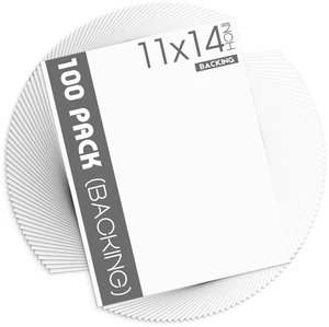 Mat Board Center 100 Pack White Backing Boards, 11x14 Backboards for Frame 4-ply Thickness Matte Backer Boards for Art Prints, Cardboard Ideal for Photos, Pictures, Crafts Mat Board Center 100 Pack White Backing Boards, 11x14 Backboards for Frame 4-ply Thickness Matte Backer Boards for Art Prints, Cardboard Ideal for Photos, Pictures, Crafts