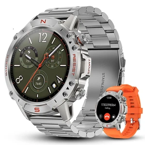 Silver Smart Watch for Men, 1.43" AMOLED,5ATM Waterproof,170+ Sports Modes Round Health Fitness Tracker Watch, Tactical Military Smartwatch Compatible with iPhone Android Silver Smart Watch for Men, 1.43" AMOLED,5ATM Waterproof,170+ Sports Modes Round Health Fitness Tracker Watch, Tactical Military Smartwatch Compatible with iPhone Android
